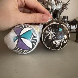 Authentic Navajo Horsehair Pottery Ornaments Set